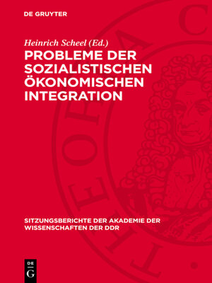 cover image of Probleme der sozialistischen ökonomischen Integration